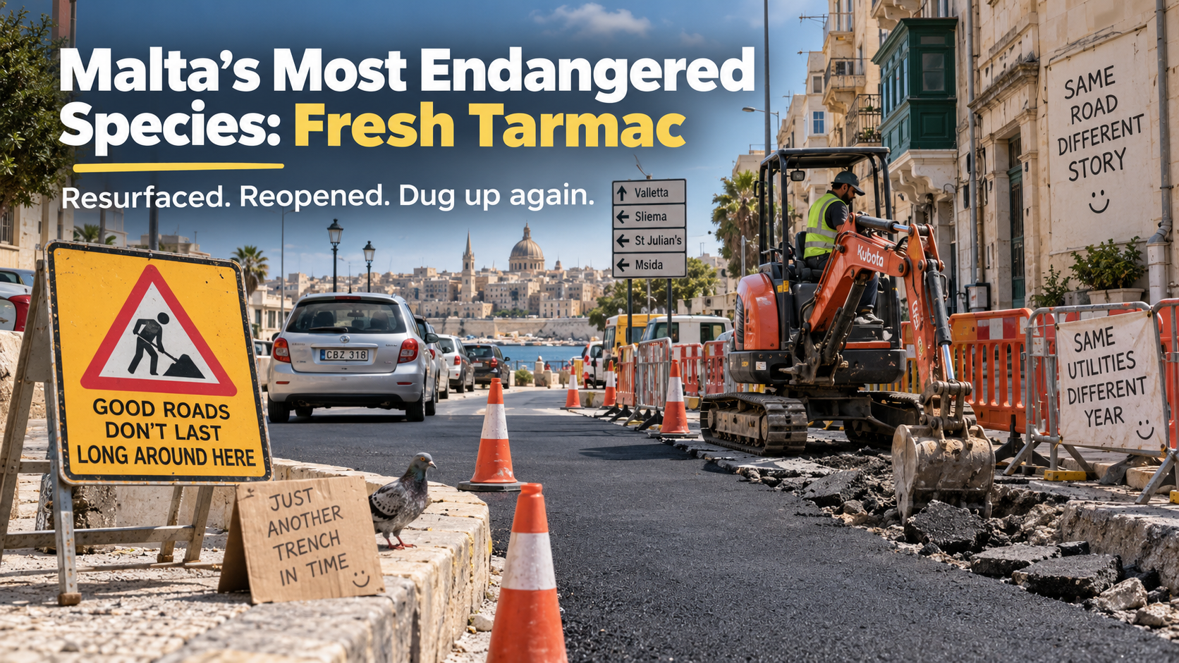 Malta’s Most Endangered Species: Fresh Tarmac