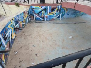 Current condition of Independence Garden fountain and bridge in Sliema